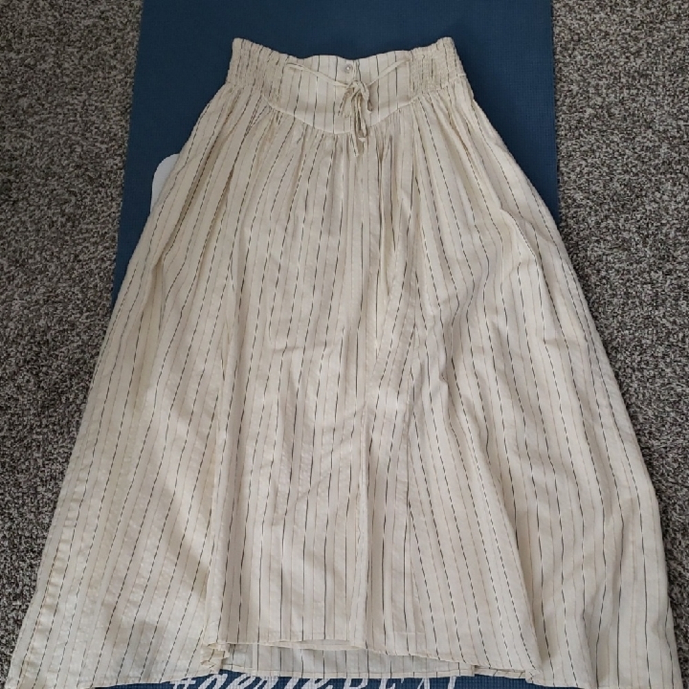 Aerie Cream Striped Corset Skirt Wore Once